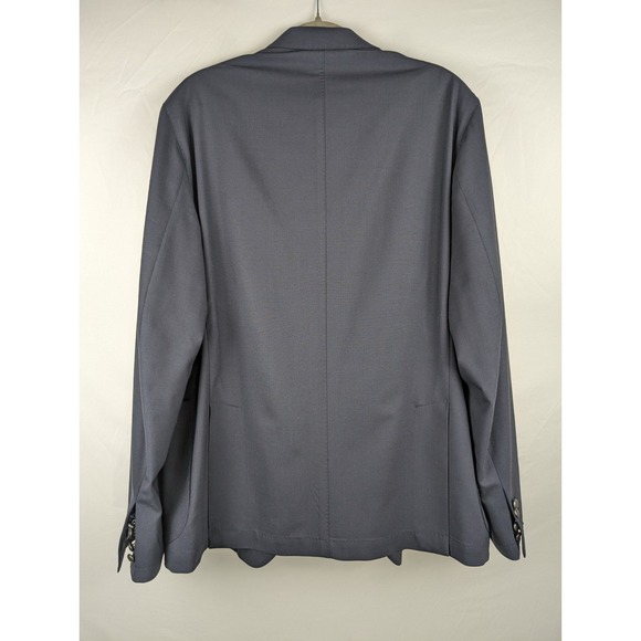 Alessandro Dell'Acqua Navy Suit Jacket 53 Wool Stretch 2-Button Blazer Italy - Picture 2 of 11